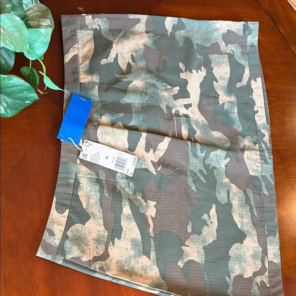 adidas Camo Zip-Front Utility Skirt in Green and Brown - Picture 5 of 9